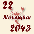 Škorpija, 22 Novembar 2043.